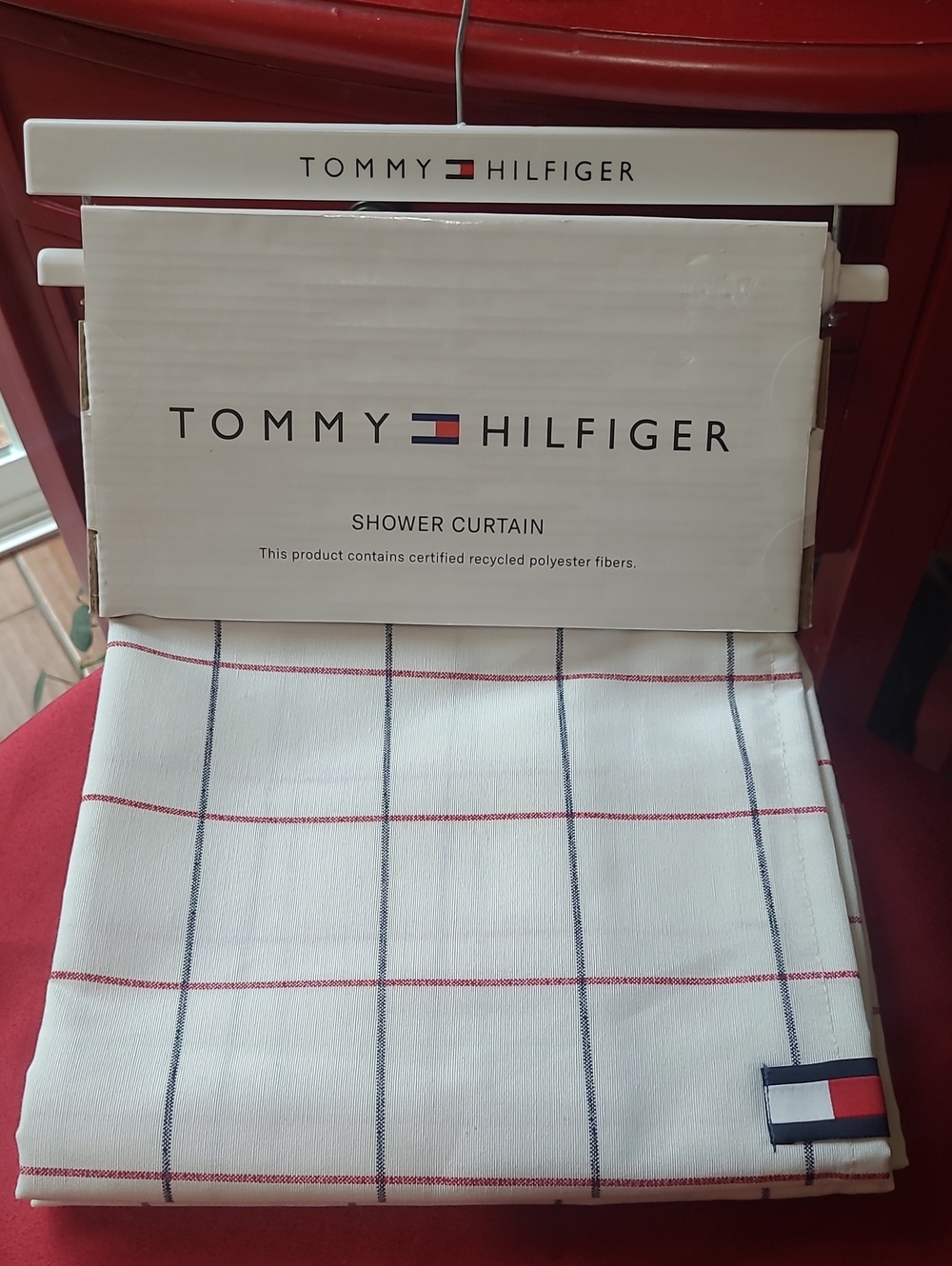 Tommy Hilfiger Glasgow Windowpane Shower Curtain